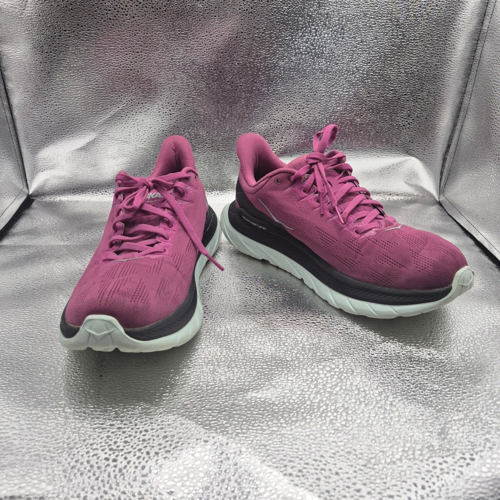 Hoka One One Mach 4 Orchid Black Running Shoes 1113529 FFBL Womens 10B